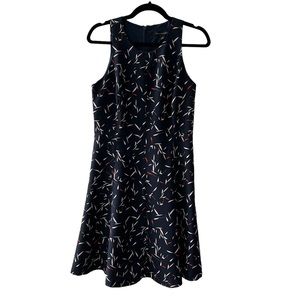 Banana Republic Floral Paneled Fit-and-Flare Dress